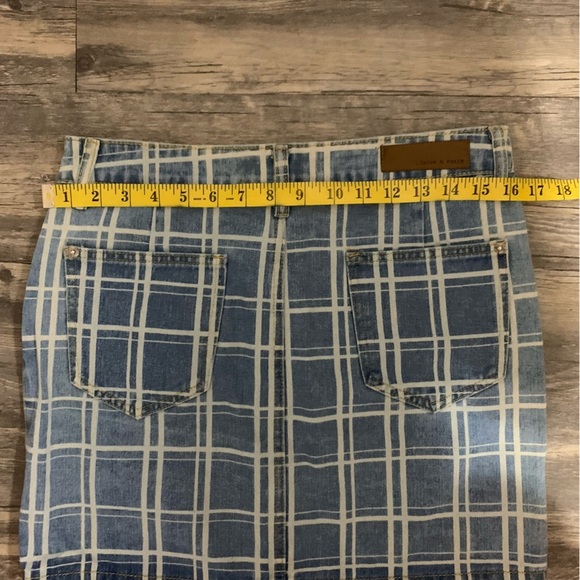 Trendy Blue Checkered Mini Skirt - Picture 5 of 7